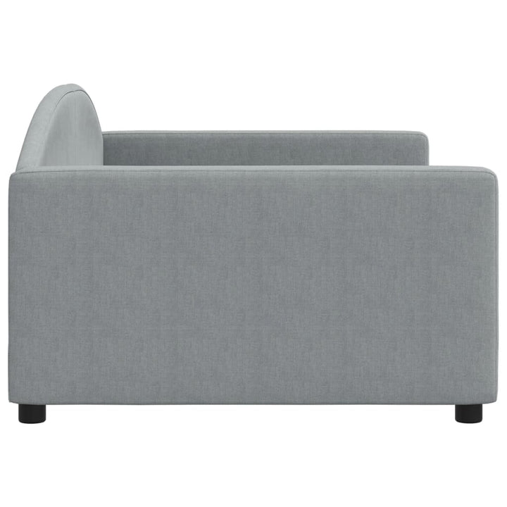 daybed 100x190 cm stof lysegrå