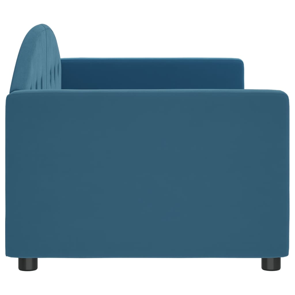 daybed 80x200 cm velour blå