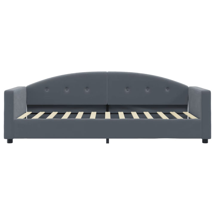 daybed 80x200 cm velour mørkegrå