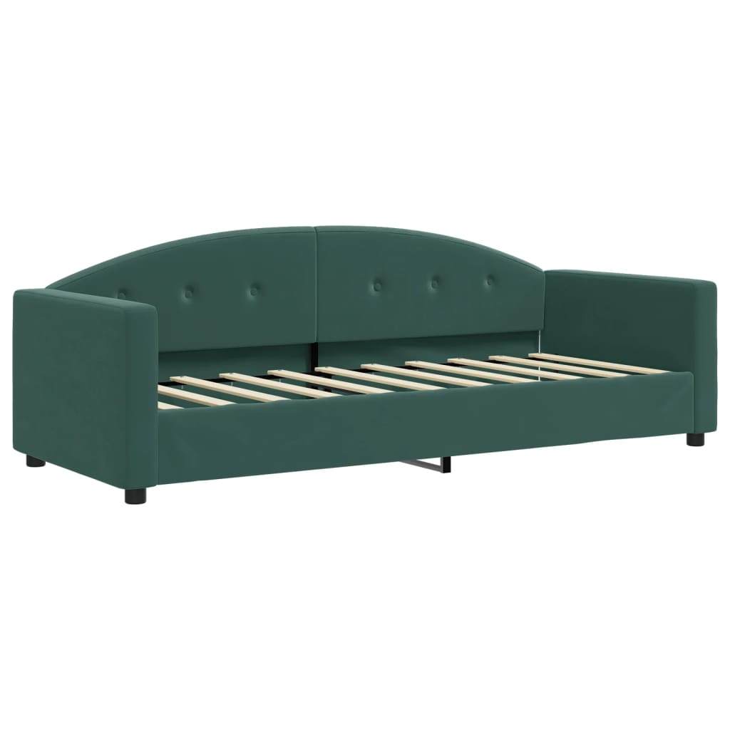 daybed 80x200 cm velour mørkegrøn