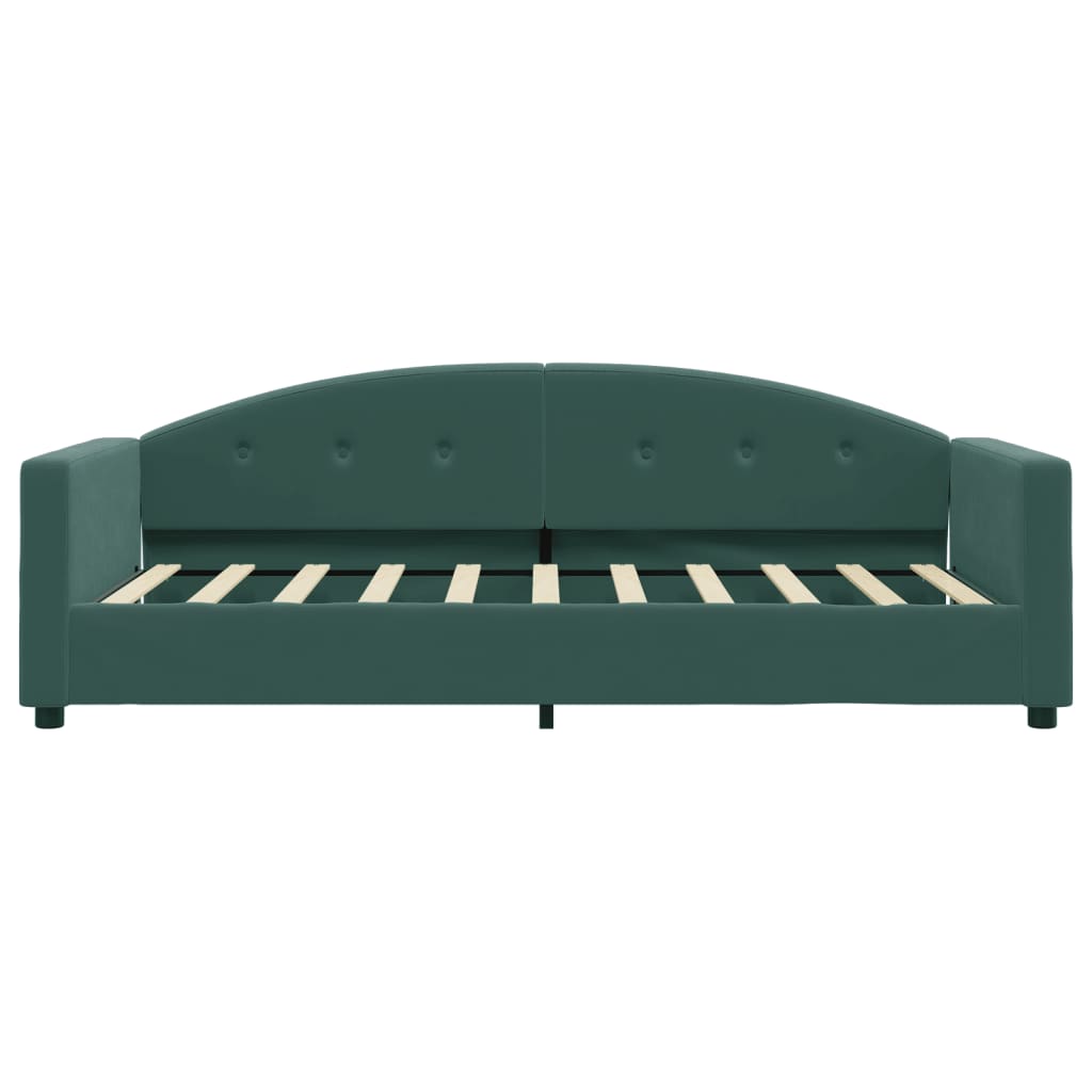 daybed 80x200 cm velour mørkegrøn