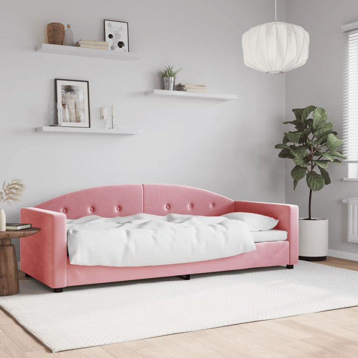 daybed 80x200 cm velour pink