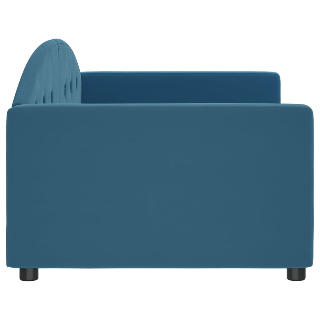 daybed 90x200 cm velour blå
