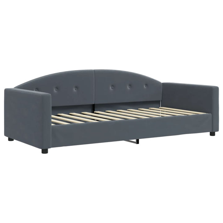 daybed 90x200 cm velour mørkegrå