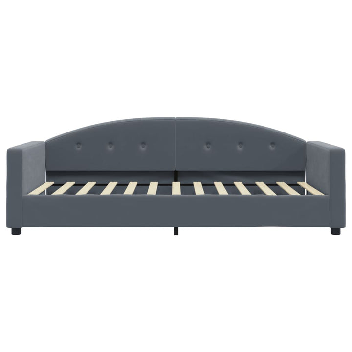 daybed 90x200 cm velour mørkegrå