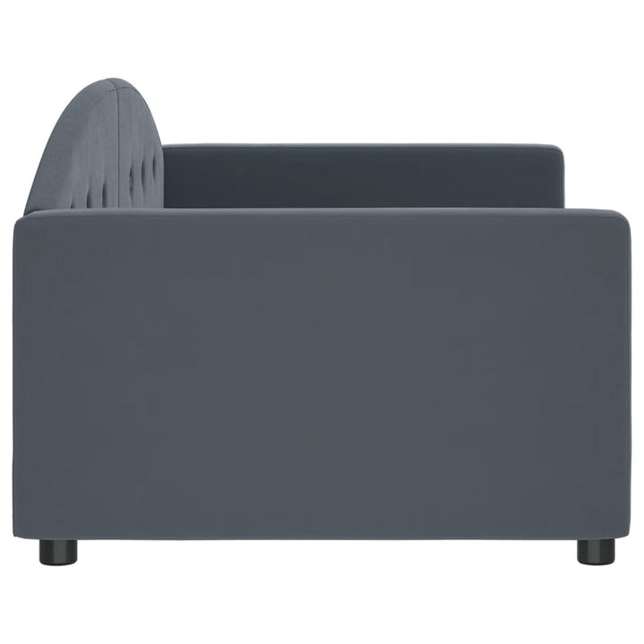 daybed 90x200 cm velour mørkegrå