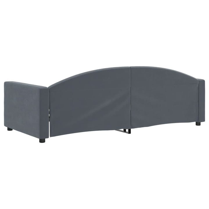 daybed 90x200 cm velour mørkegrå