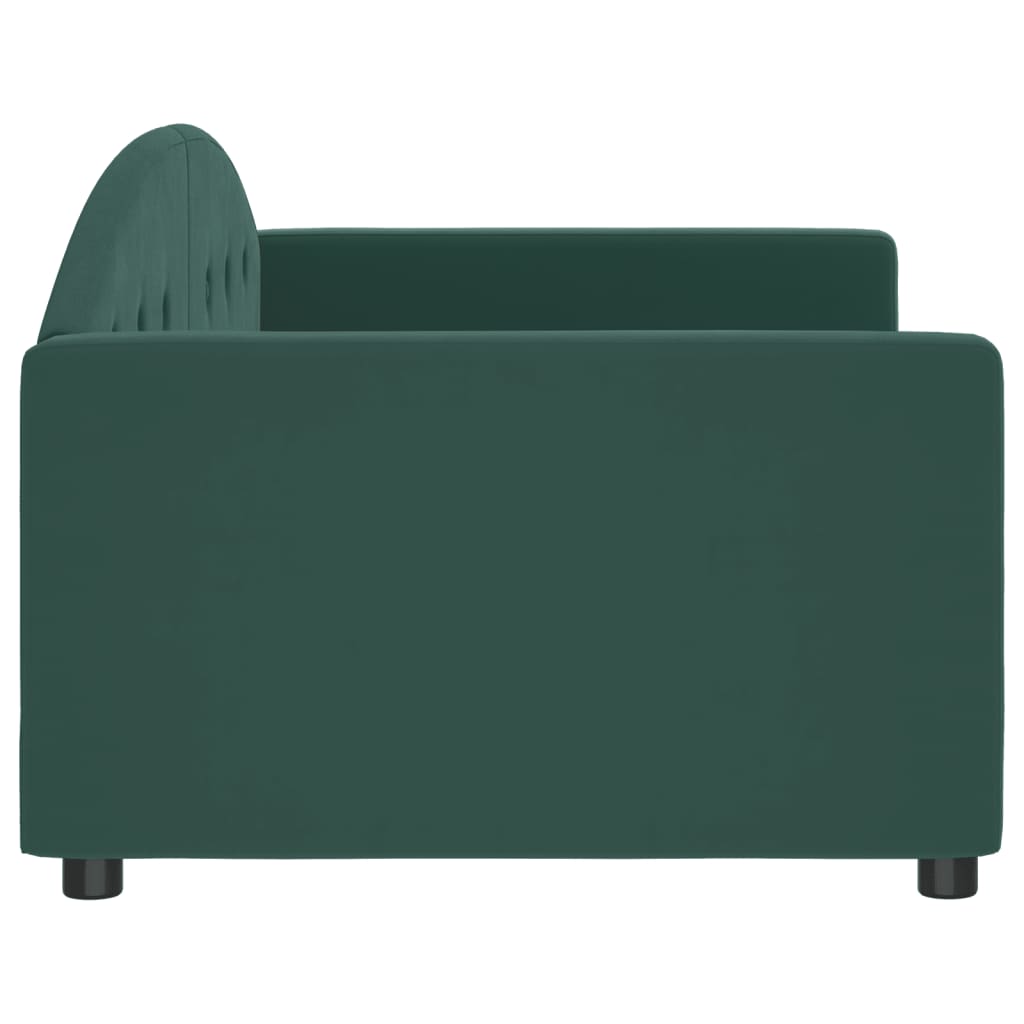 daybed 90x200 cm velour mørkegrøn
