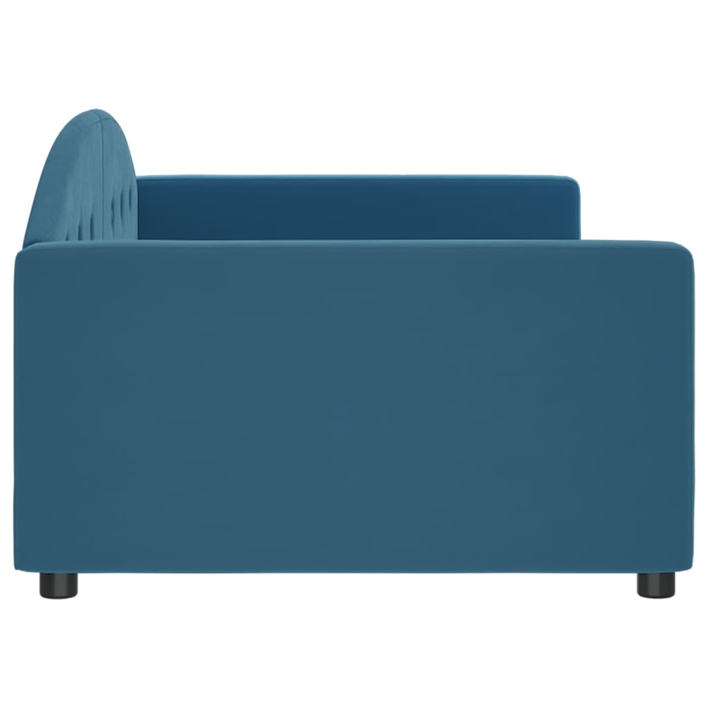 daybed 100x200 cm velour blå