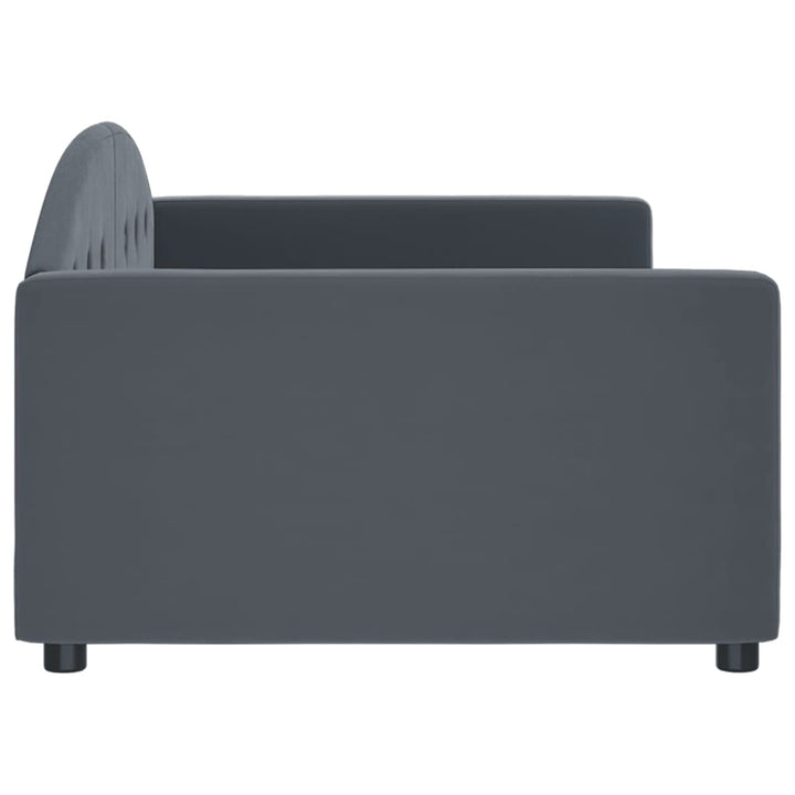 daybed 100x200 cm velour mørkegrå
