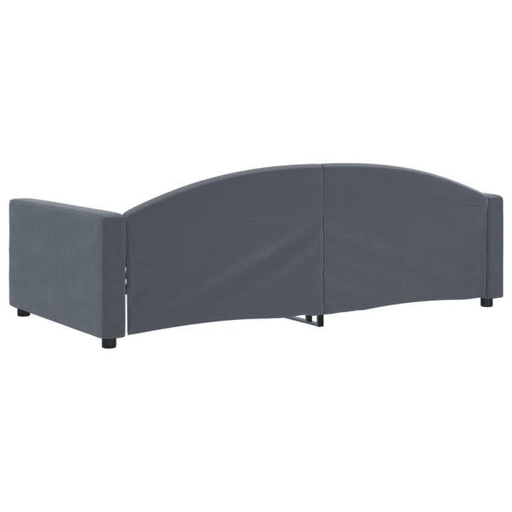 daybed 100x200 cm velour mørkegrå