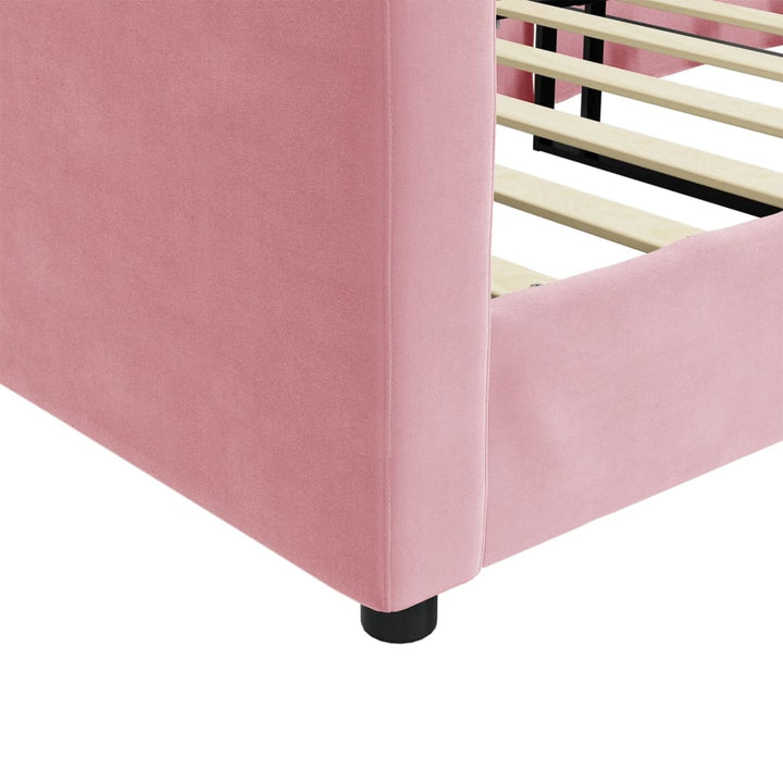 daybed 100x200 cm velour pink