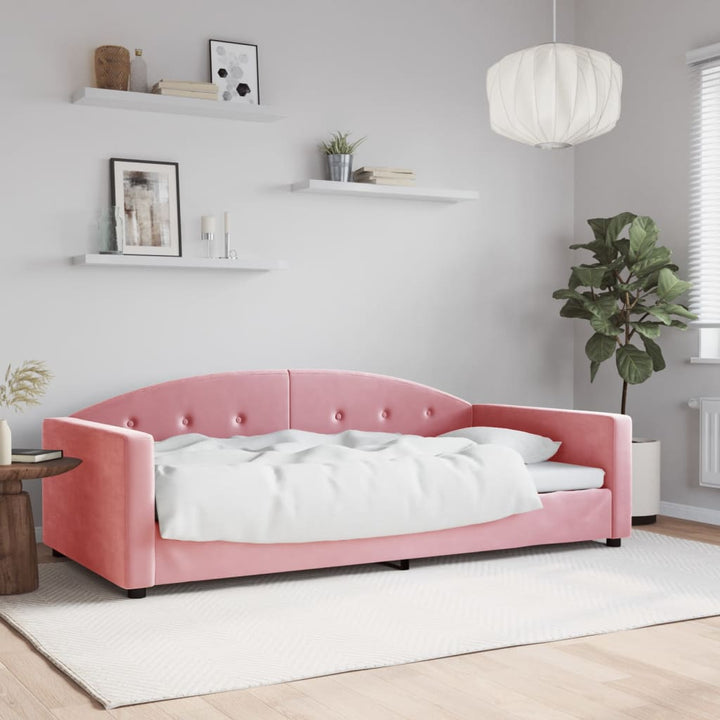daybed 100x200 cm velour pink