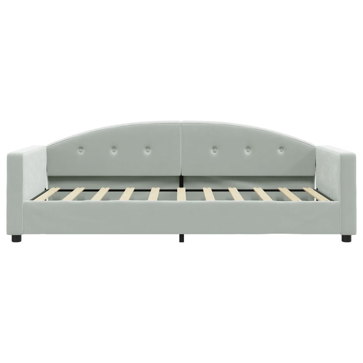 daybed 90x190 cm velour lysegrå