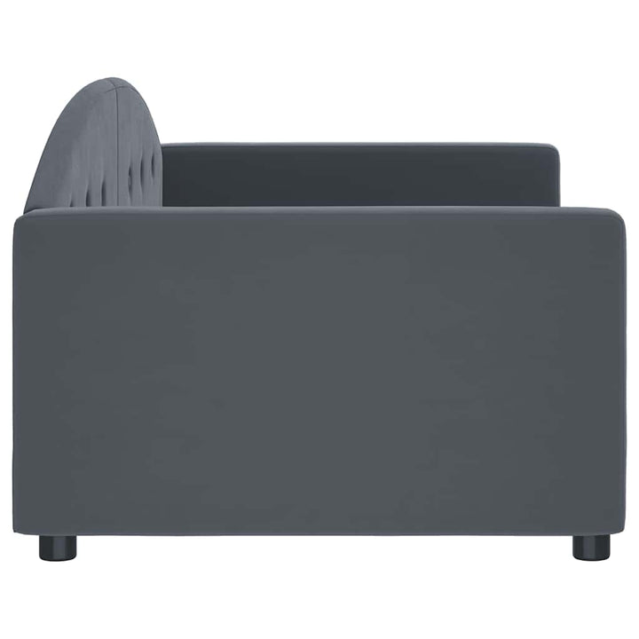 daybed 90x190 cm velour mørkegrå
