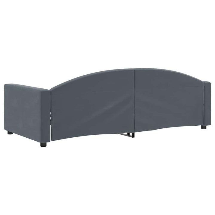 daybed 90x190 cm velour mørkegrå