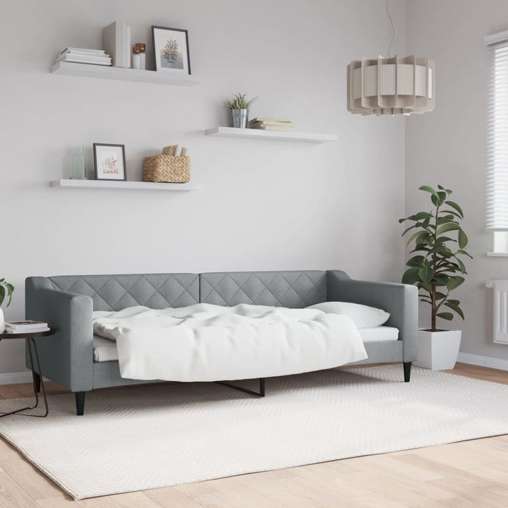 daybed 80x200 cm stof lysegrå