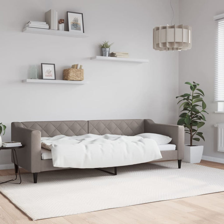 daybed 80x200 cm stof gråbrun