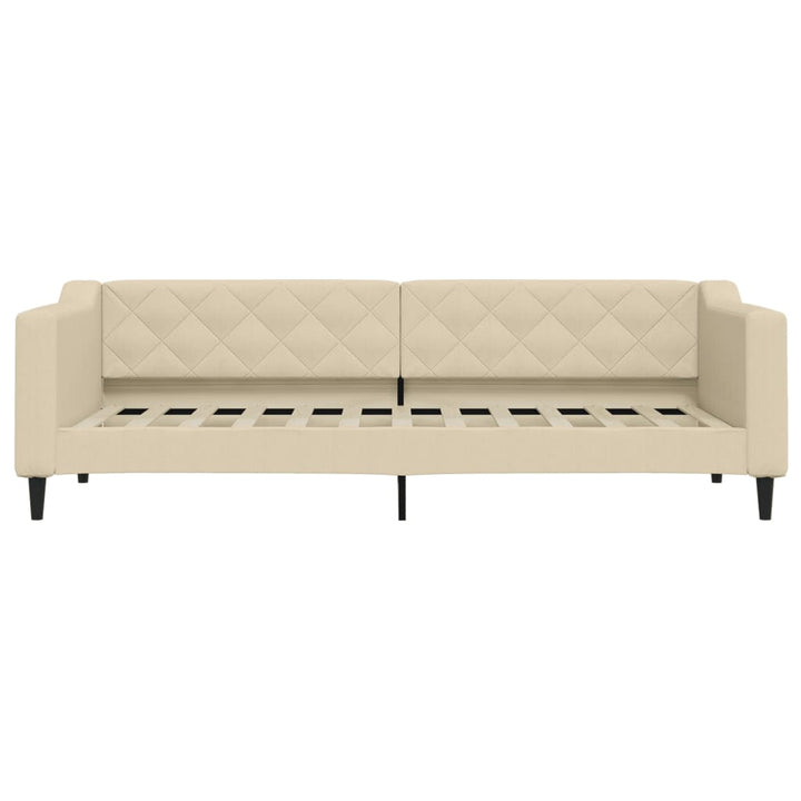 daybed 80x200 cm stof cremefarvet
