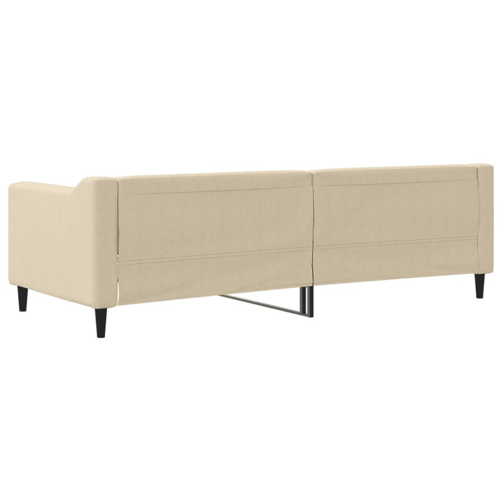 daybed 80x200 cm stof cremefarvet