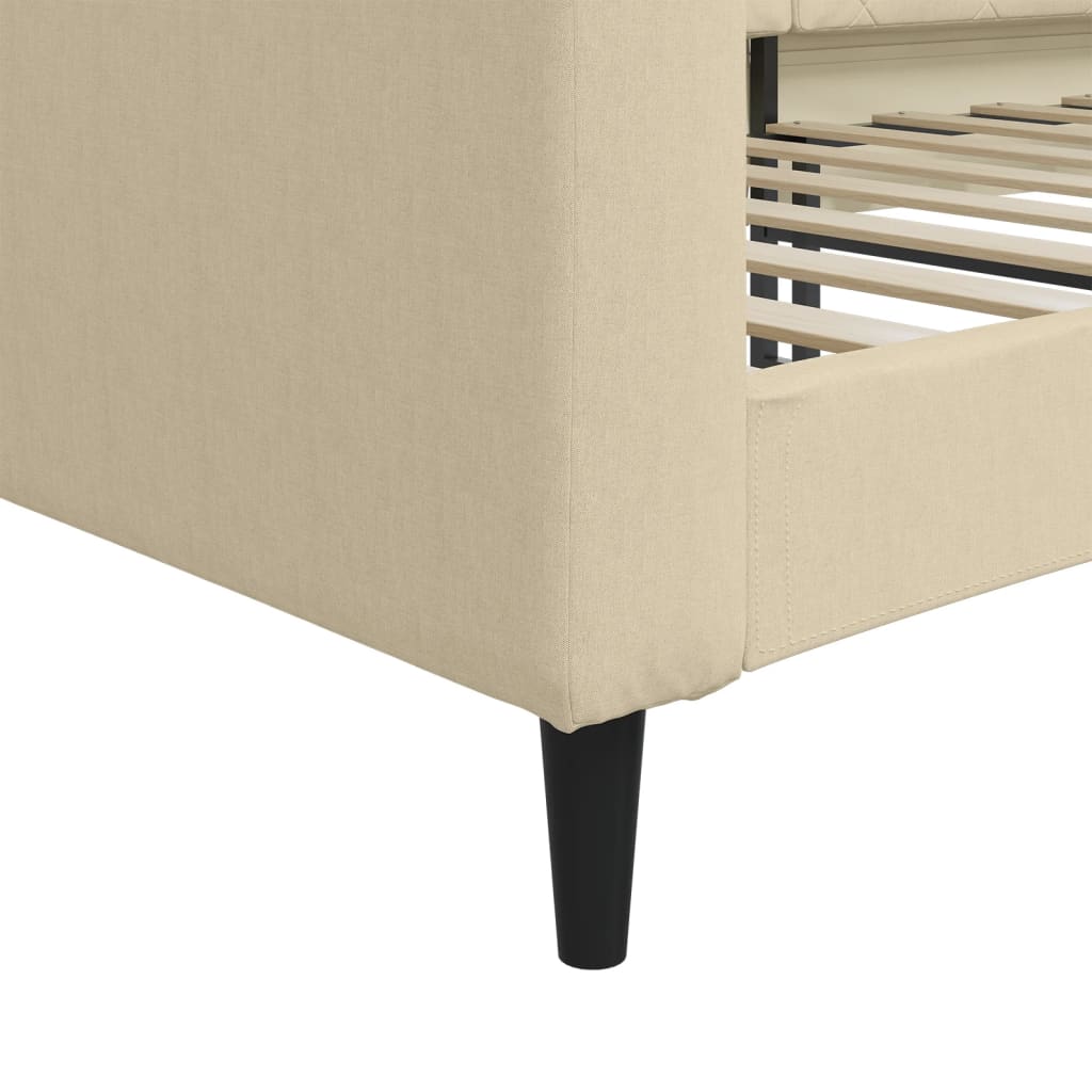 daybed 80x200 cm stof cremefarvet