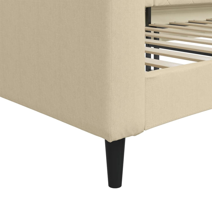 daybed 80x200 cm stof cremefarvet
