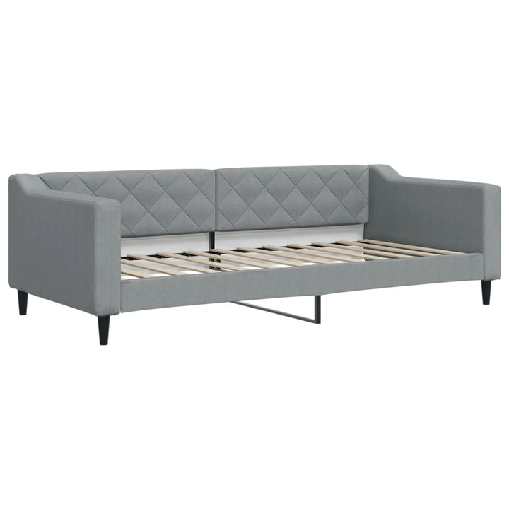 daybed 90x200 cm stof lysegrå