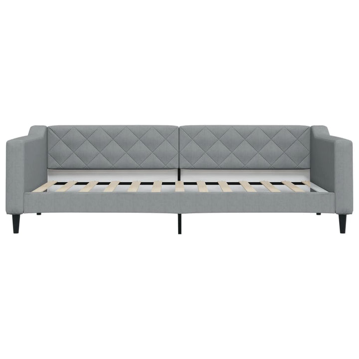 daybed 90x200 cm stof lysegrå