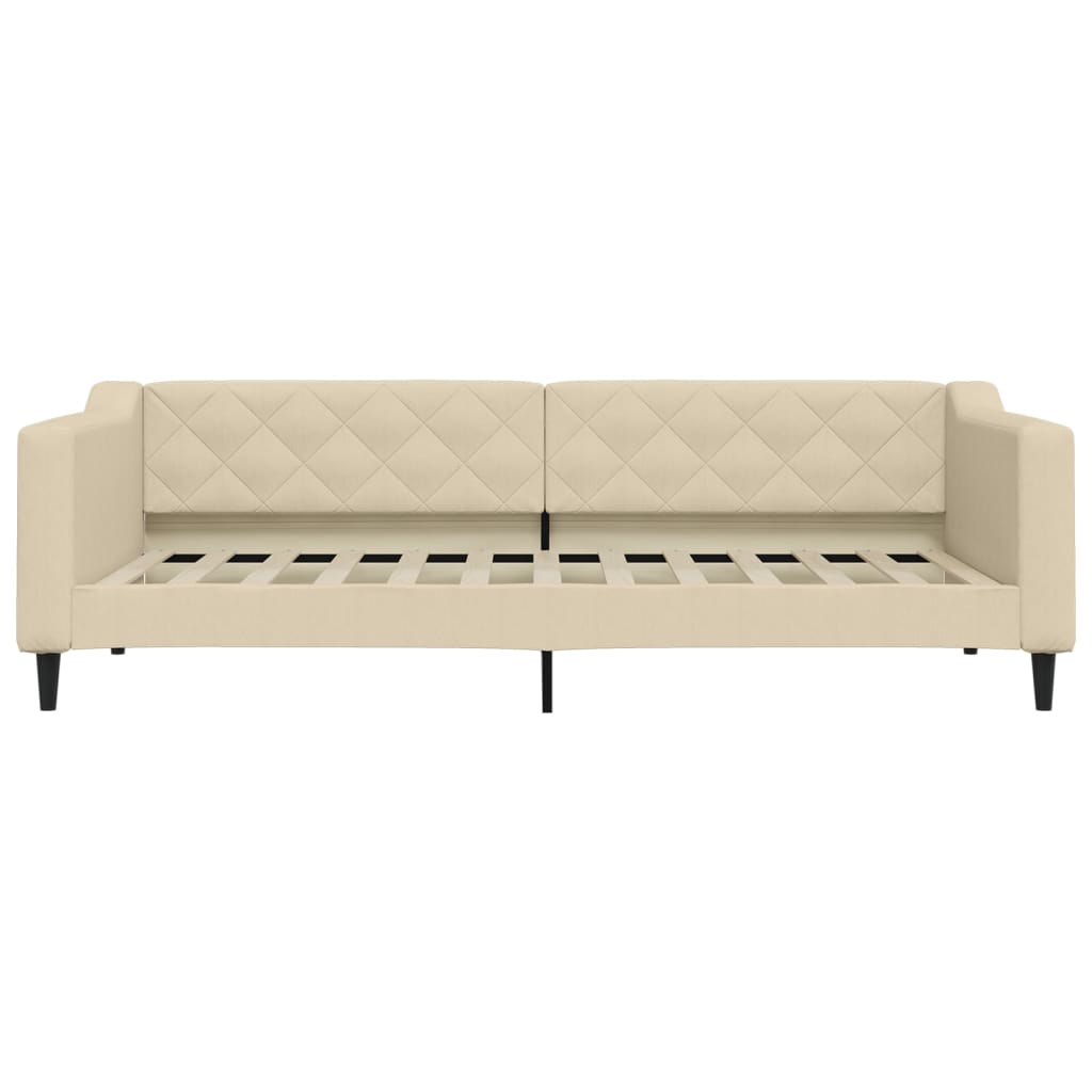 daybed 90x200 cm stof cremefarvet