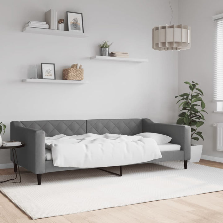 daybed 100x200 cm stof mørkegrå
