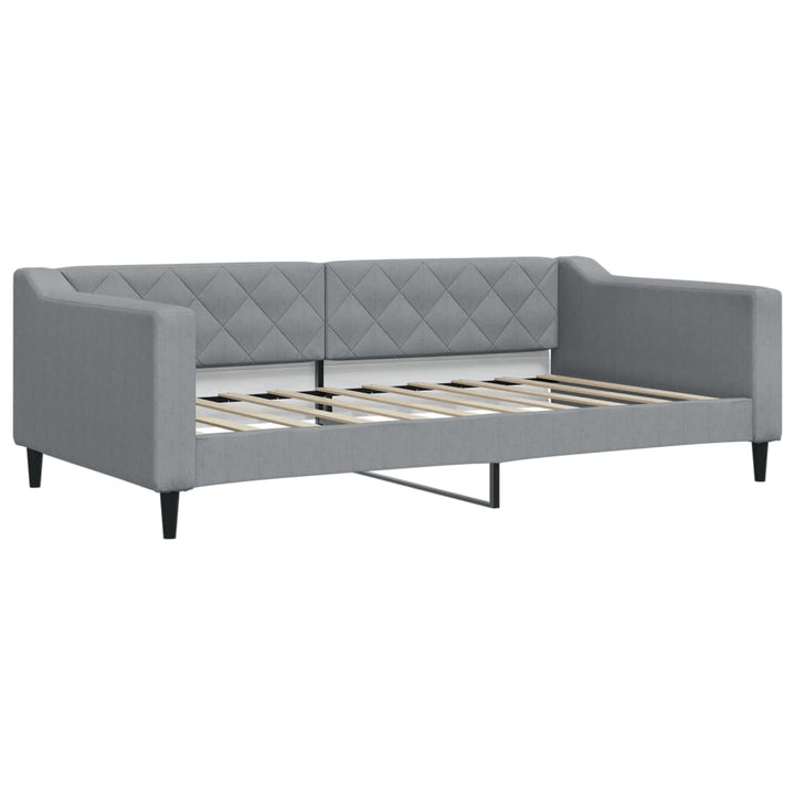 daybed 100x190 cm stof lysegrå