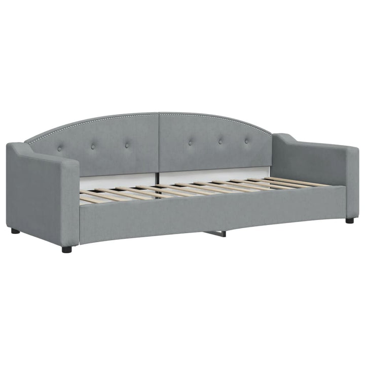 daybed 80x200 cm stof lysegrå