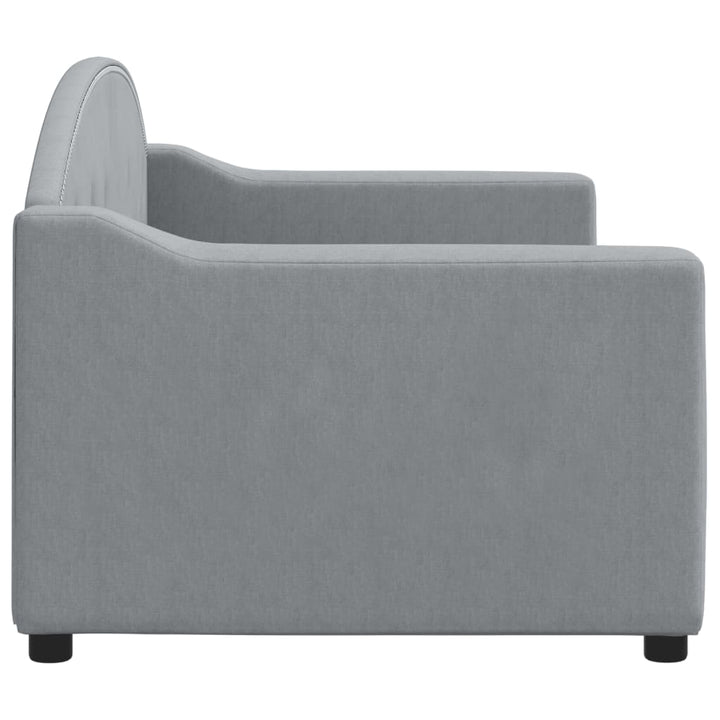 daybed 80x200 cm stof lysegrå