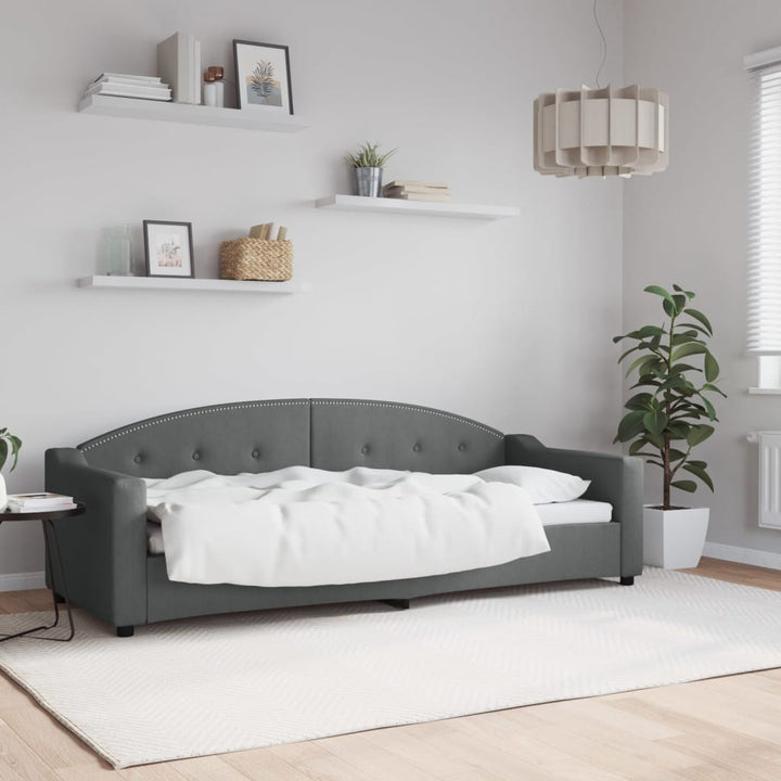 daybed 80x200 cm stof mørkegrå