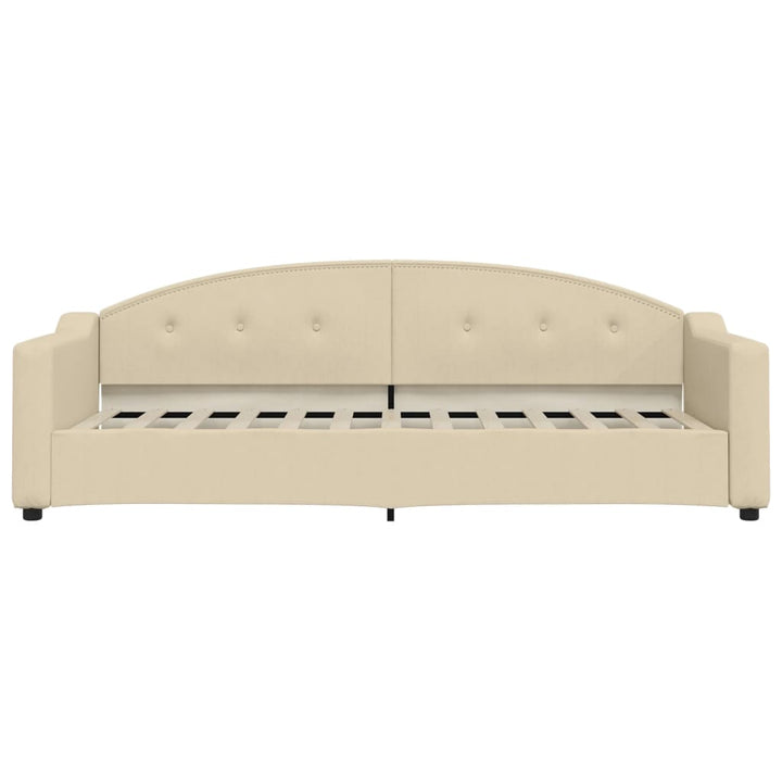 daybed 80x200 cm stof cremefarvet
