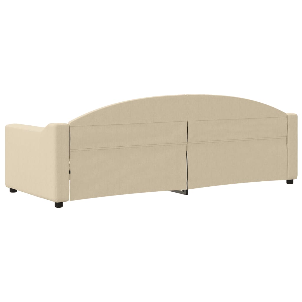 daybed 80x200 cm stof cremefarvet