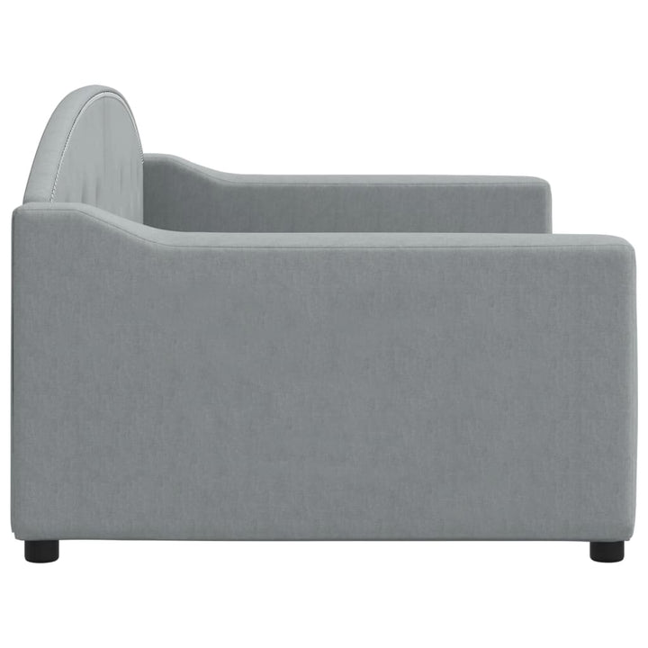 daybed 90x200 cm stof lysegrå