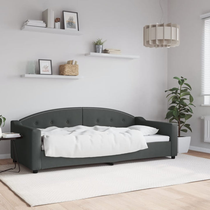 daybed 90x200 cm stof mørkegrå