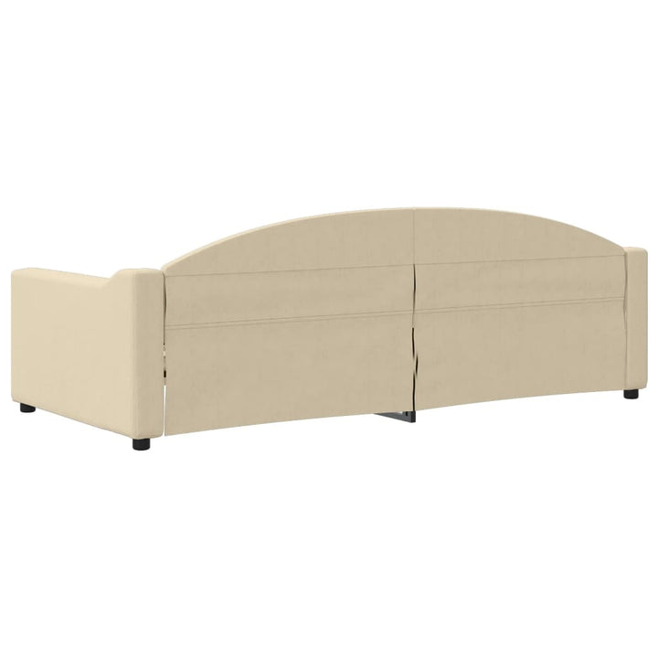 daybed 90x200 cm stof cremefarvet