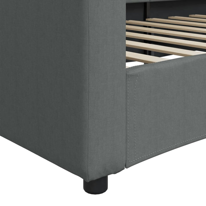 daybed 100x200 cm stof mørkegrå