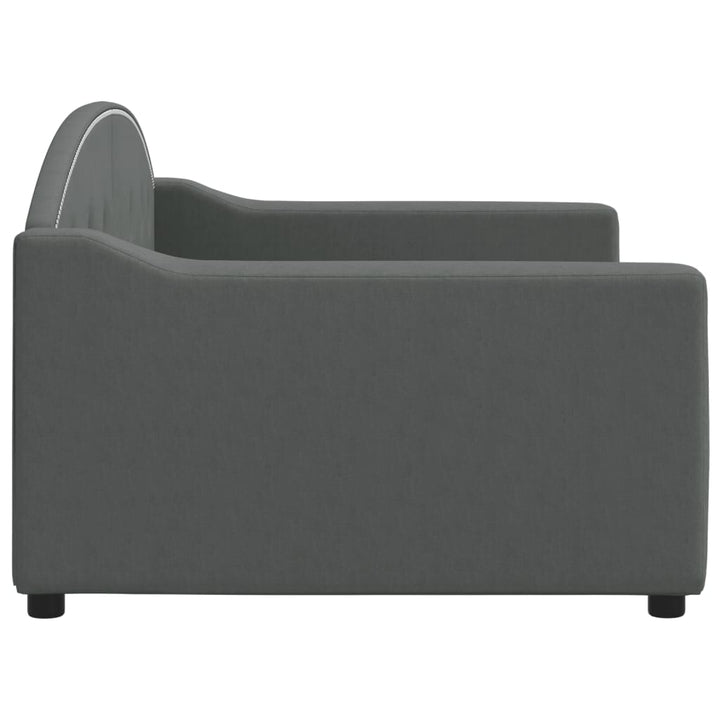 daybed 90x190 cm stof mørkegrå