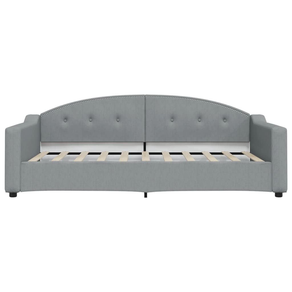daybed 100x190 cm stof lysegrå