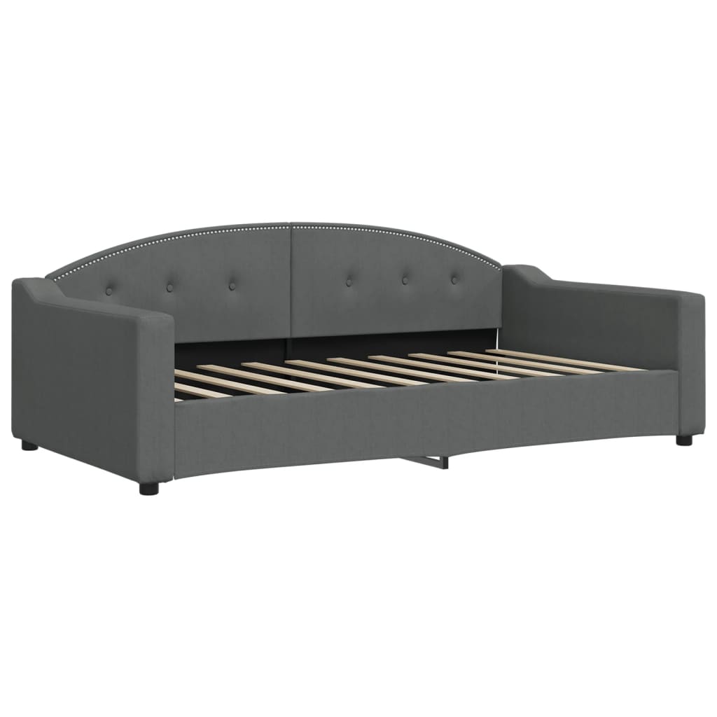 daybed 100x190 cm stof mørkegrå