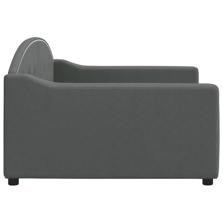 daybed 100x190 cm stof mørkegrå