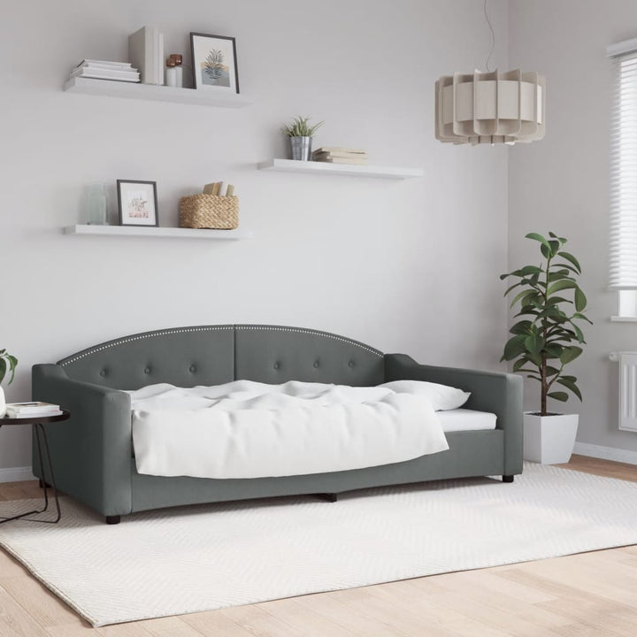 daybed 100x190 cm stof mørkegrå