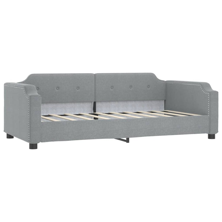 daybed 80x200 cm stof lysegrå