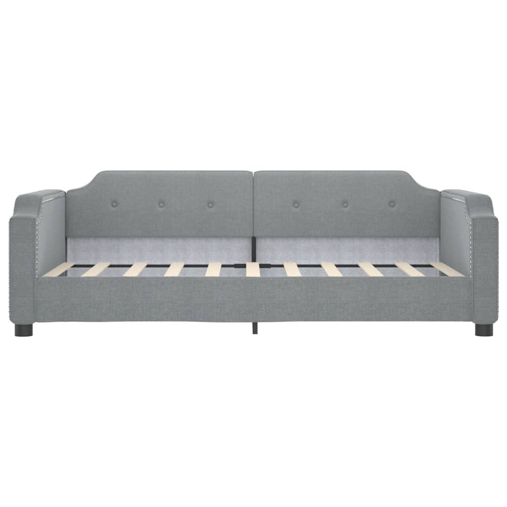 daybed 80x200 cm stof lysegrå