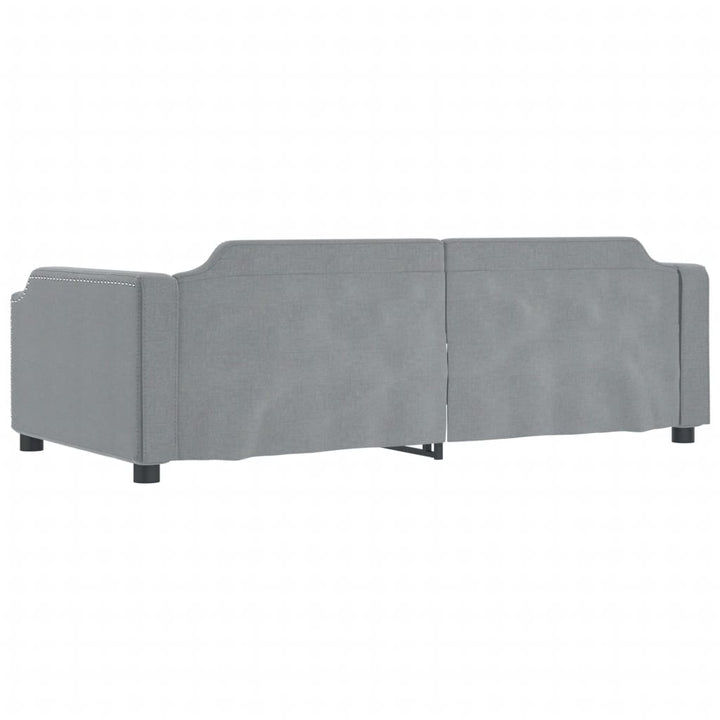 daybed 80x200 cm stof lysegrå