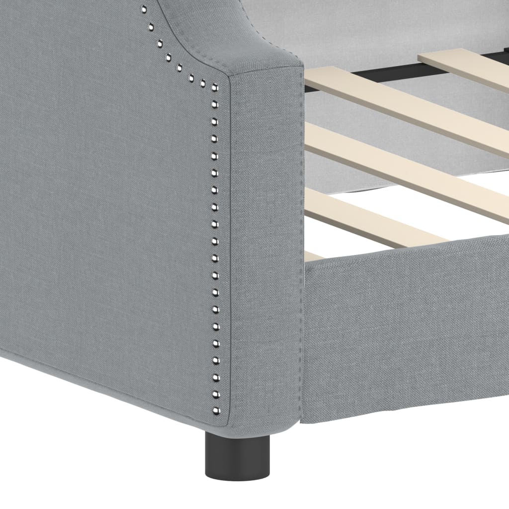 daybed 80x200 cm stof lysegrå