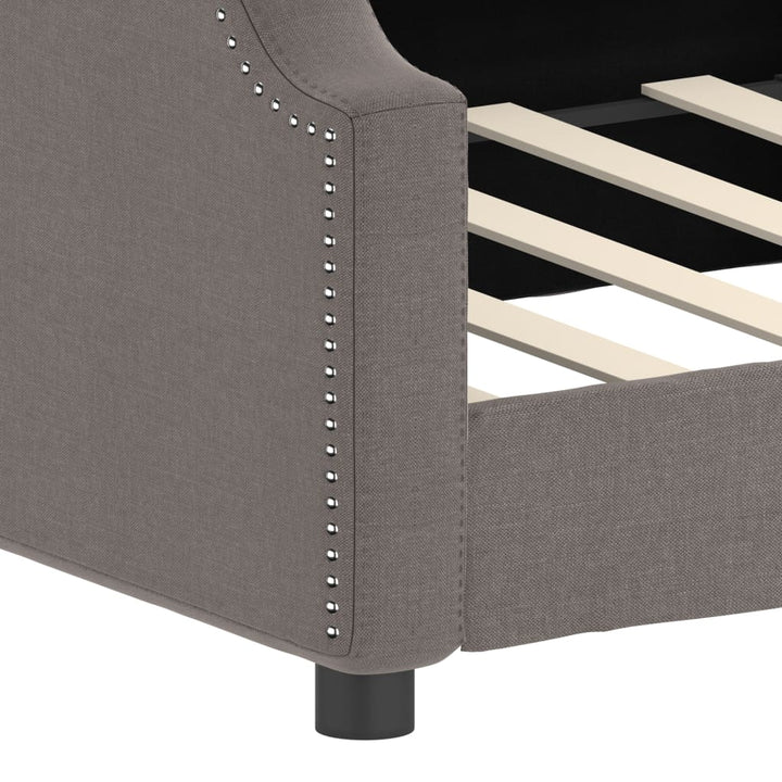 daybed 80x200 cm stof gråbrun